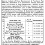 NIRDPR Recruitment 2023, Apply for MTS Assistant & Other Posts @nirdpr.org.in