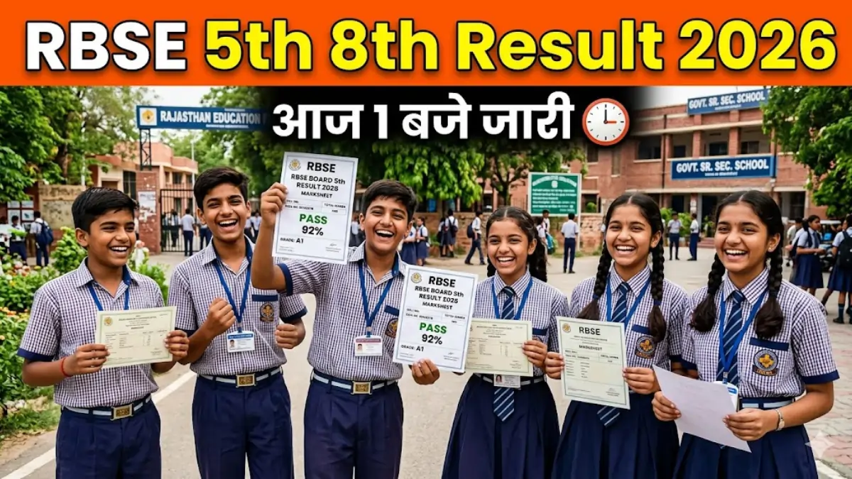 RBSE 5th 8th Result 2026
